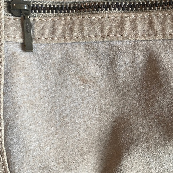 Vintage Suede Zip Front Jacket with Zip Pockets, Buff, Cream, Tan, Fully lined M - Picture 13 of 16